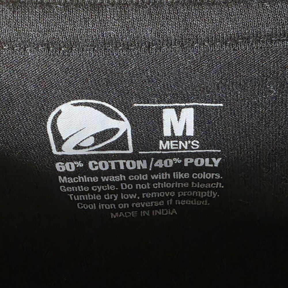 Taco Bell Black T-shirt Size Medium Mens Fast Food Retro Graphic - Picture 5 of 5